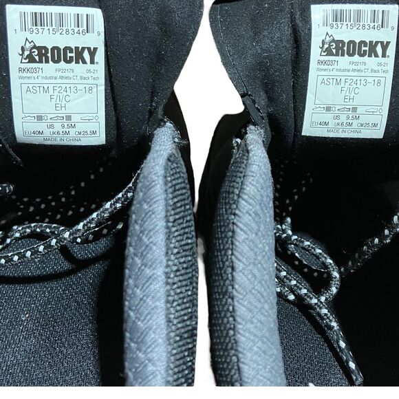 Rocky Work Sneakers Industrial AthletX 9.5 Black Steel Toe Safety EH - Picture 14 of 16